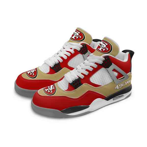 Women's San Francisco 49ers Running weapon Air Jordan 4 Shoes 002